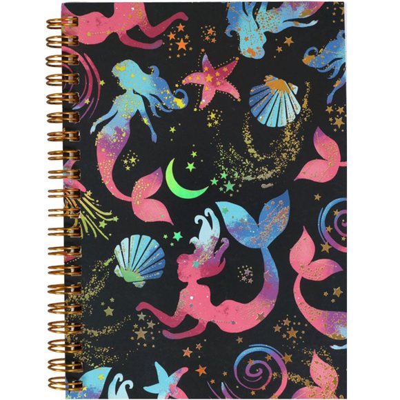 Other - *3/$15* Mermaid & Gold Moon/Stars Notebook